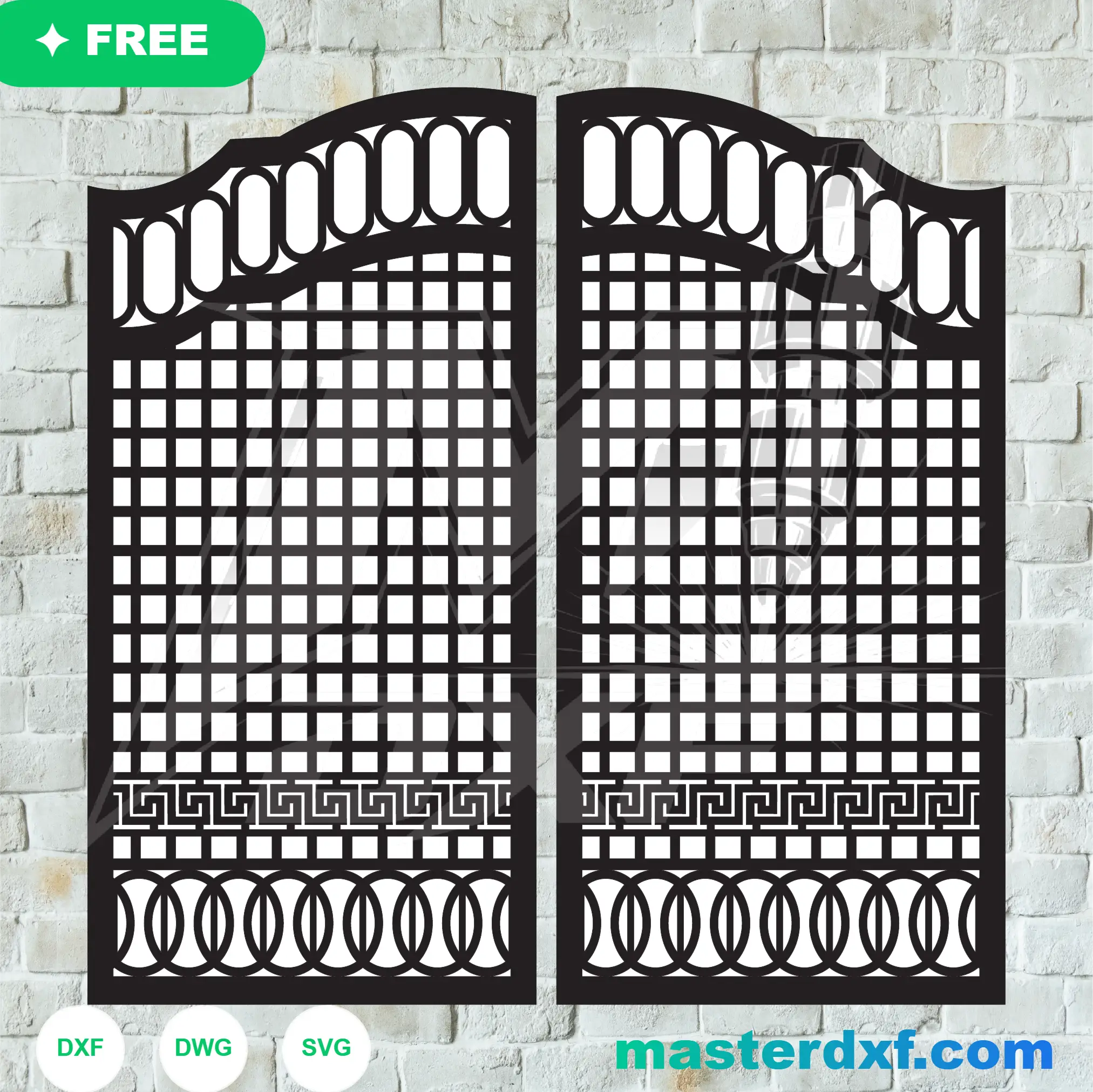 Holy Mecca Cityscape and Kaaba Gate Vector File for CNC Plasma DXF File